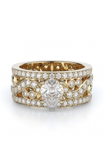Sidestone Style Diamond Engagement ring 
(Center Diamond Not Included)