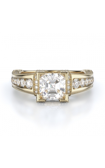 Sidestone Style Diamond Engagement ring 
(Center Diamond Not Included)