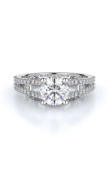 Sidestone Style Diamond Engagement ring 
(Center Diamond Not Included)