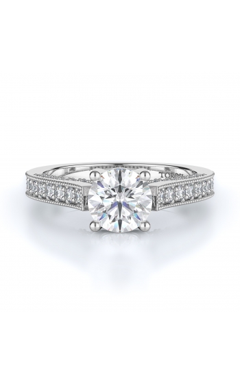 Sidestone Style Diamond Engagement ring 
(Center Diamond Not Included)