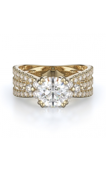 Sidestone Style Diamond Engagement ring 
(Center Diamond Not Included)