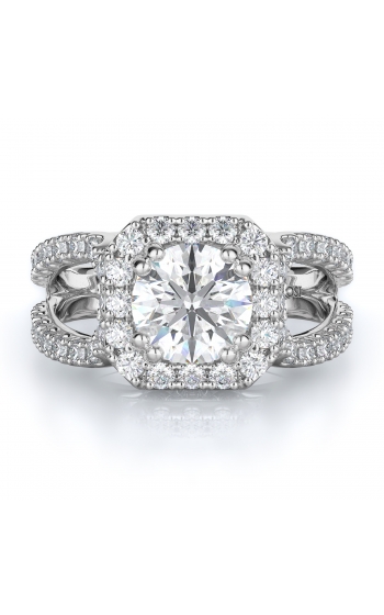 Halo Style Diamond Engagement ring 
(Center Diamond Not Included)