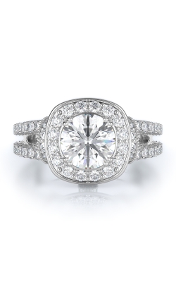 Halo Style Diamond Engagement Ring 
(Center Diamond Not Included)