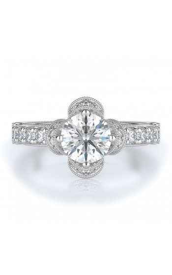 Sidestone Style Diamond Engagement ring 
(Center Diamond Not Included)