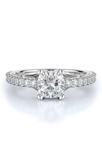 Sidestone Style Diamond Engagement ring 
(Center Diamond Not Included)