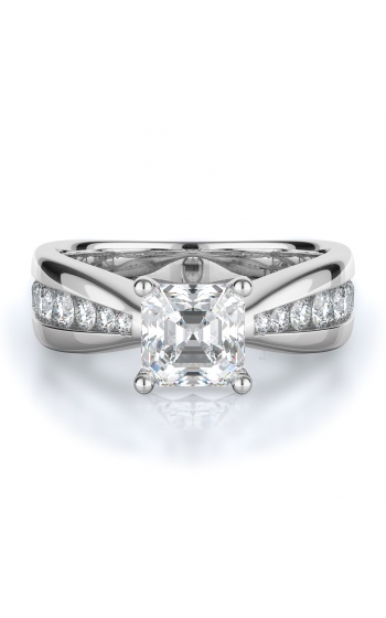 Sidestone Style Diamond Engagement ring 
(Center Diamond Not Included)