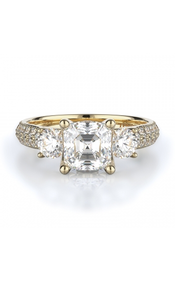 Three stone Style Diamond Engagement ring 
(Center Diamond Not Included)