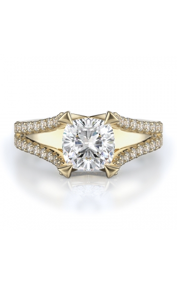 Sidestone Style Diamond Engagement ring 
(Center Diamond Not Included)