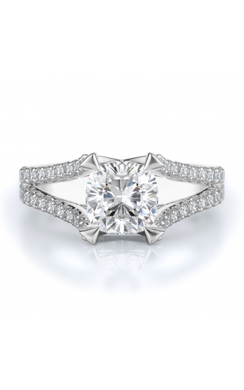 Sidestone Style Diamond Engagement ring 
(Center Diamond Not Included)