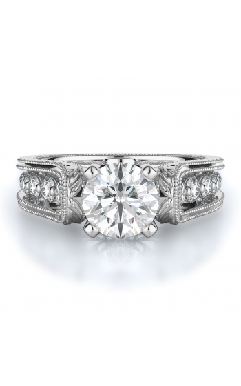 Sidestone Style Diamond Engagement ring 
(Center Diamond Not Included)