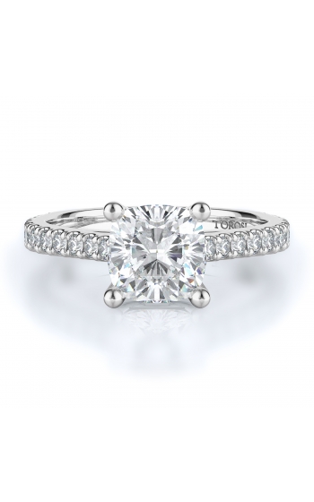 Sidestone Style Diamond Engagement ring 
(Center Diamond Not Included)