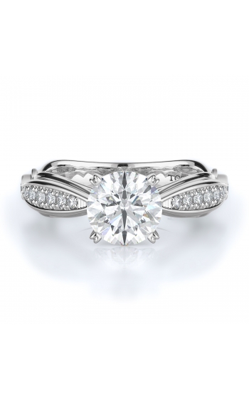 Sidestone Style Diamond Engagement ring 
(Center Diamond Not Included)