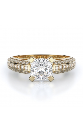 Sidestone Style Diamond Engagement ring 
(Center Diamond Not Included)