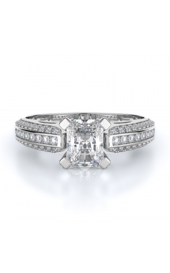 Sidestone Style Diamond Engagement ring 
(Center Diamond Not Included)