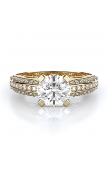 Sidestone Style Diamond Engagement ring 
(Center Diamond Not Included)