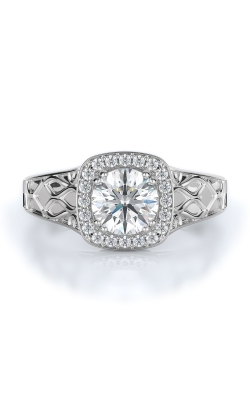 Halo Style Diamond Engagement Ring 
(Center Diamond Not Included)