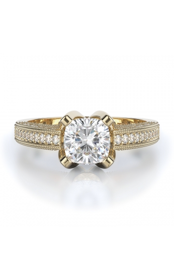 Sidestone Style Diamond Engagement ring 
(Center Diamond Not Included)