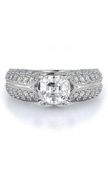 Sidestone Style Diamond Engagement ring 
(Center Diamond Not Included)