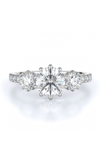 Three stone Style Diamond Engagement ring 
(Center Diamond Not Included)