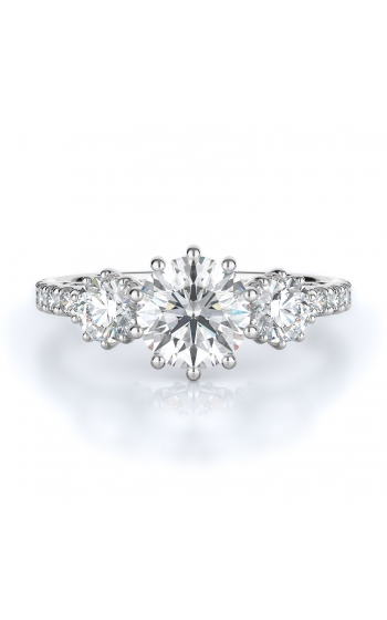 Three stone Style Diamond Engagement ring 
(Center Diamond Not Included)