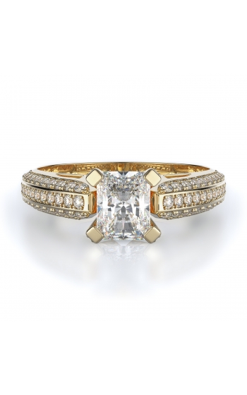 Sidestone Style Diamond Engagement ring 
(Center Diamond Not Included)