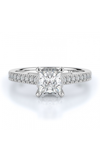 Sidestone Style Diamond Engagement ring 
(Center Diamond Not Included)