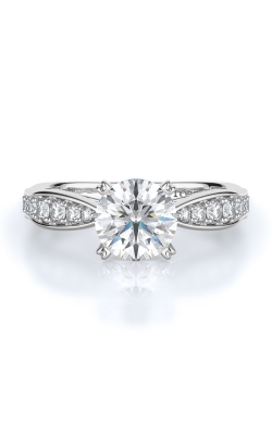 Sidestone Style Diamond Engagement Ring 
(Center Diamond Not Included)