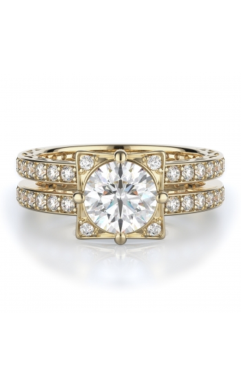 Sidestone Style Diamond Engagement ring 
(Center Diamond Not Included)