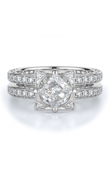 Sidestone Style Diamond Engagement ring 
(Center Diamond Not Included)