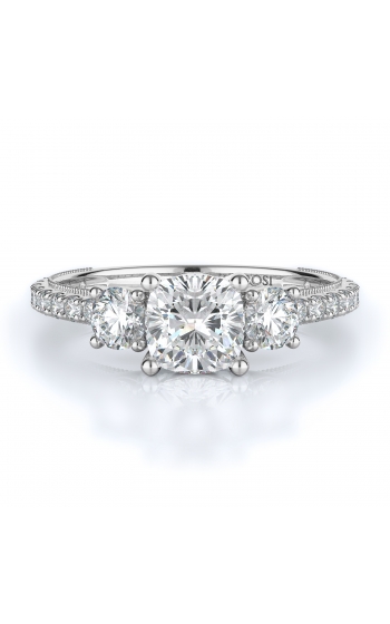 Three stone Style Diamond Engagement ring 
(Center Diamond Not Included)