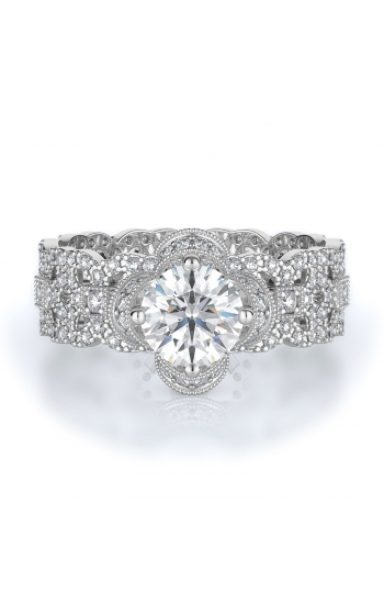 Sidestone Style Diamond Engagement ring 
(Center Diamond Not Included)