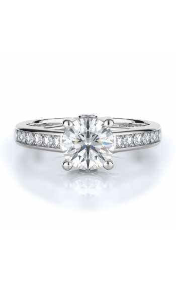 Sidestone Style Diamond Engagement ring 
(Center Diamond Not Included)