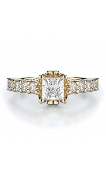 Sidestone Style Diamond Engagement ring 
(Center Diamond Not Included)