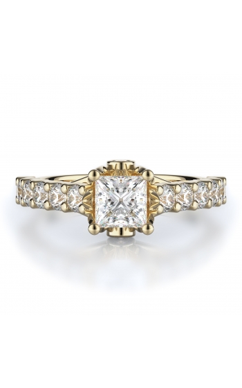 Sidestone Style Diamond Engagement ring 
(Center Diamond Not Included)