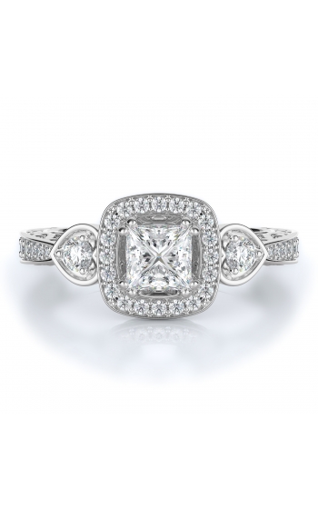 Halo Style Diamond Engagement ring 
(Center Diamond Not Included)