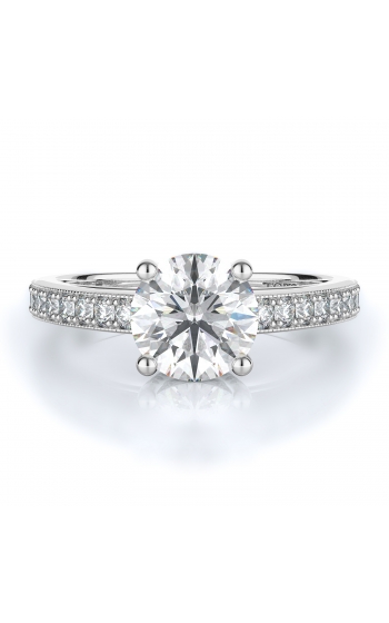 Sidestone Style Diamond Engagement ring 
(Center Diamond Not Included)