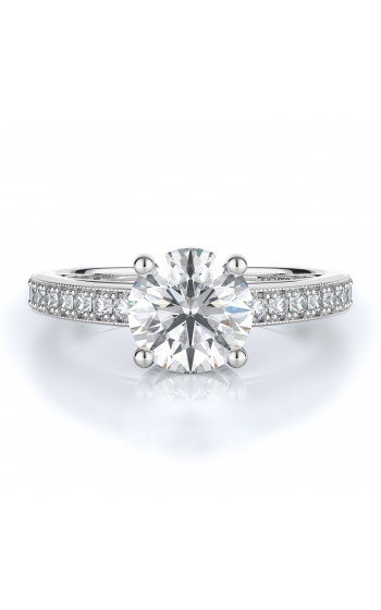 Sidestone Style Diamond Engagement ring 
(Center Diamond Not Included)