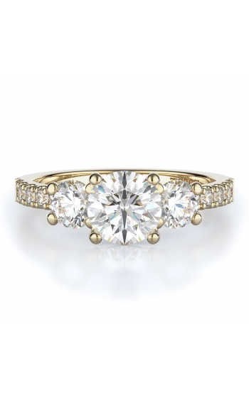 Three stone Style Diamond Engagement ring 
(Center Diamond Not Included)