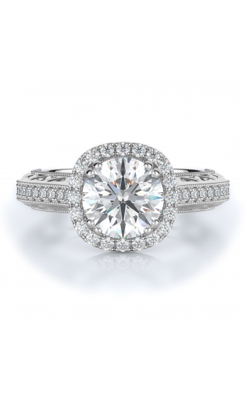 Halo Style Diamond Engagement ring 
(Center Diamond Not Included)