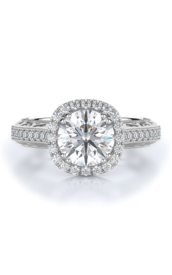 Halo Style Diamond Engagement Ring 
(Center Diamond Not Included)