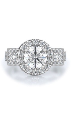 Halo Style Diamond Engagement Ring 
(Center Diamond Not Included)