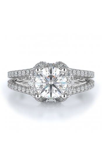 Sidestone Style Diamond Engagement ring 
(Center Diamond Not Included)