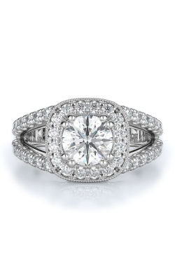 Halo Style Diamond Engagement Ring 
(Center Diamond Not Included)