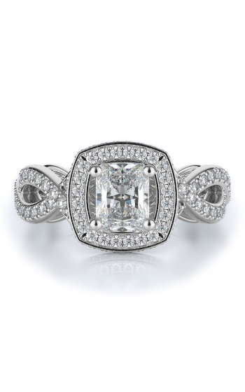 Halo Style Diamond Engagement ring 
(Center Diamond Not Included)