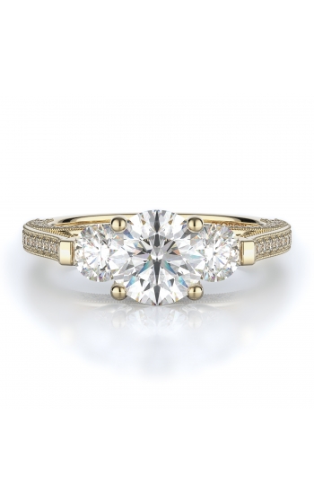 Three stone Style Diamond Engagement ring 
(Center Diamond Not Included)